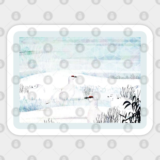 Winter birds Sticker by KatherineBlowerDesigns